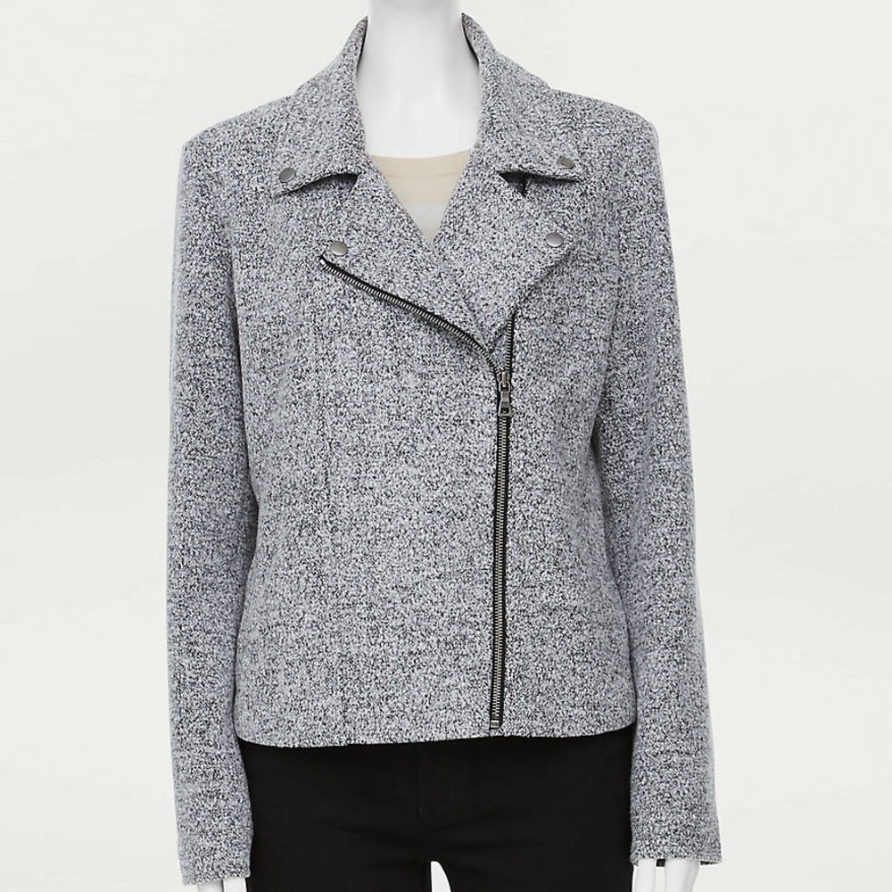 LOFT GREY MOTO JACKET size XXSP